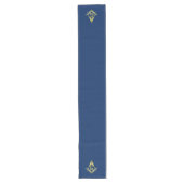 Navy Blue- en Gold-Masonic Table Runners | Freemas Lange Tafelloper (Voorkant)