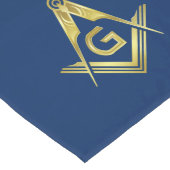 Navy Blue- en Gold-Masonic Table Runners | Freemas Lange Tafelloper (Hoek)