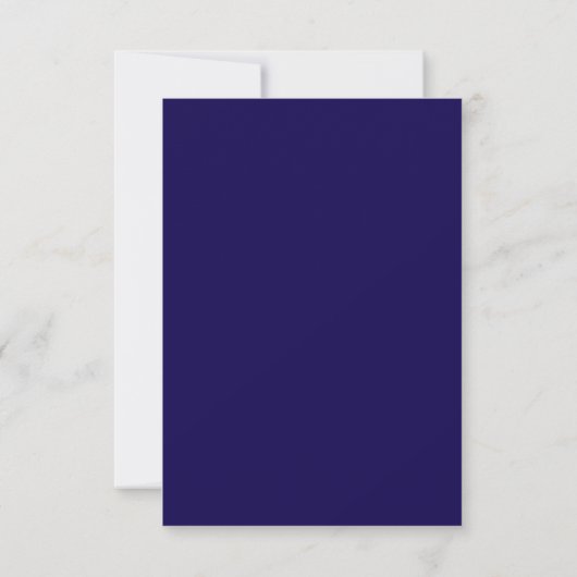 Navy Blue en Gold Menu Keuzes RSVP Response Kaart (Achterkant)