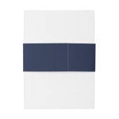 Navy Blue en Gold Modern Simple Wedding Uitnodigingen Wikkel (Achterkant Voorbeeld)