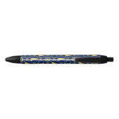 Navy Blue en Gold Nautical Zwarte Inkt Pen (Achterkant)