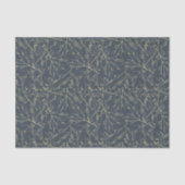 Navy Blue en Gold Pattern Tissuepapier (Voorkant)