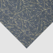 Navy Blue en Gold Pattern Tissuepapier (Detail)
