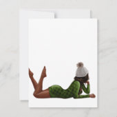 Navy Blue en Gold  Peacock RSVP Kaartje (Achterkant)