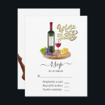 Navy Blue en Gold  Peacock RSVP Kaartje<br><div class="desc">Fantastische Franse wijn die trouwe rsvp-kaarten voor bruiloft proeft om snel en gemakkelijk aan uw evenement te worden aangepast.</div>