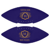 Navy Blue en Gold Personalized Monogram Name American Football (Panelen)