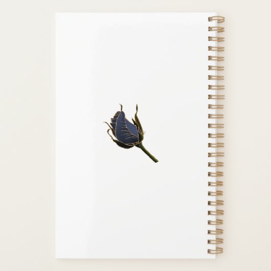 Navy Blue en Gold Rozen Wedding Planner (Achterkant)
