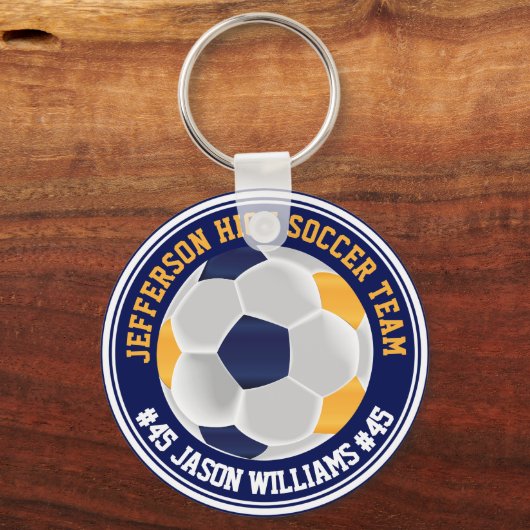 Navy Blue en Gold ⚽ Sleutelhanger (Achterkant)
