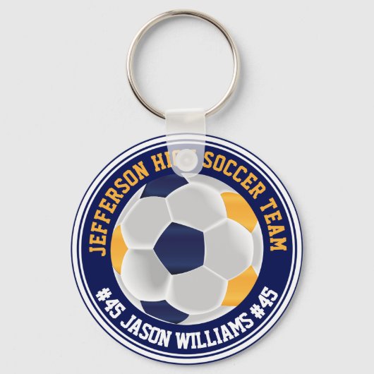 Navy Blue en Gold ⚽ Sleutelhanger (Achterkant)