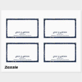 Navy Blue en Gold Starry Auteur Boek Bord Rechthoekige Sticker (Vel)