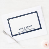 Navy Blue en Gold Starry Auteur Boek Bord Rechthoekige Sticker (Envelop)