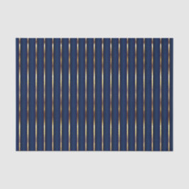 Navy Blue en Gold Stripes Tissuepapier