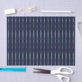Navy Blue en Gold Stripes Tissuepapier (Craft)