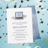 Navy Blue en Gold | Virtuele laptopbalk Mitzvah