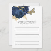 Navy Blue en Gold  Vrijgezellenfeest Kaart (Voorkant)