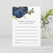 Navy Blue en Gold  Vrijgezellenfeest Kaart (Staand voorkant)