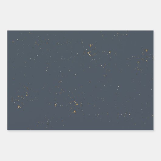 Navy Blue en Gold Wrapping Paper (Voorkant 3)