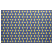Navy Blue en Gold Yellow Argyle Pattern Stof (Yard (91,4 cm))
