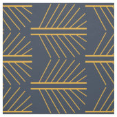 Navy Blue en Golden Art-decopatroon Stof (Swatch)