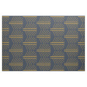 Navy Blue en Golden Art-decopatroon Stof (Fat Quarter)