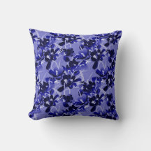  Navy Blue en Gray Floral Pattern