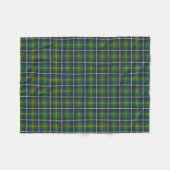 Navy Blue en Green Clan Turnbull Hunting Tartan Fleece Deken (Voorkant (Horizontaal))