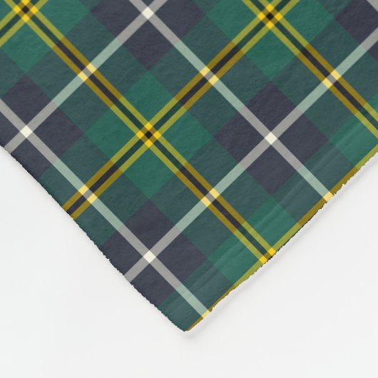 Navy Blue en Green Clan Turnbull Hunting Tartan Fleece Deken (Hoek)