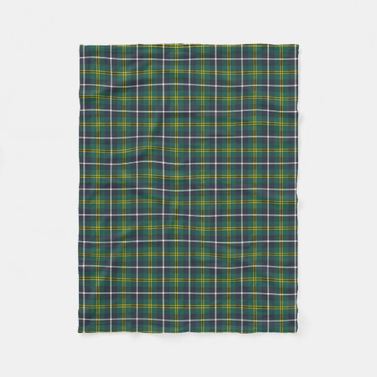 Navy Blue en Green Clan Turnbull Hunting Tartan Fleece Deken (Voorkant)