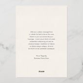 Navy Blue en Green Plaid Zakelijke Kerstmis Folie Feestdagenkaart (Achterkant)