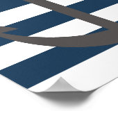 Navy Blue en Grey Anchor Nursery Print (Hoek)