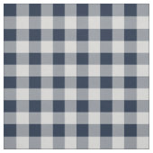 Navy Blue en Grey Buffalo Checker Plaid Stof (Swatch)