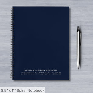 Navy Blue en Grey Business Spiral Notitieboek