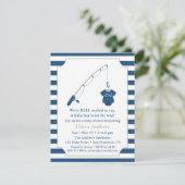 Navy Blue en Grey Gevist Thaise Baby shower Kaart (Staand voorkant)