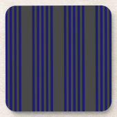 Navy blue en houtskool met vijf strepen bier onderzetter (Voorkant)