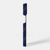 Navy blue en houtskool met vijf strepen iPhone hoesje (Rechterkant)