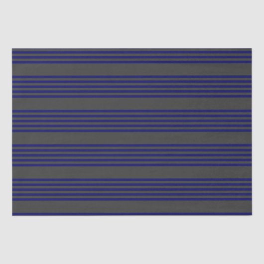 Navy blue en houtskool met vijf strepen tissuepapier (Voorkant)