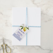 Navy blue en Lemons bedankt Cadeaulabel (Met Touw)