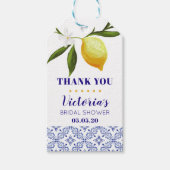 Navy blue en Lemons bedankt Cadeaulabel (Voorkant)