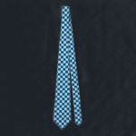 Navy Blue en Light Blue Checkered Stropdas<br><div class="desc">Moderne trendy controleerde stropdas in marinesblauw en lichtpastelblauw controles.</div>