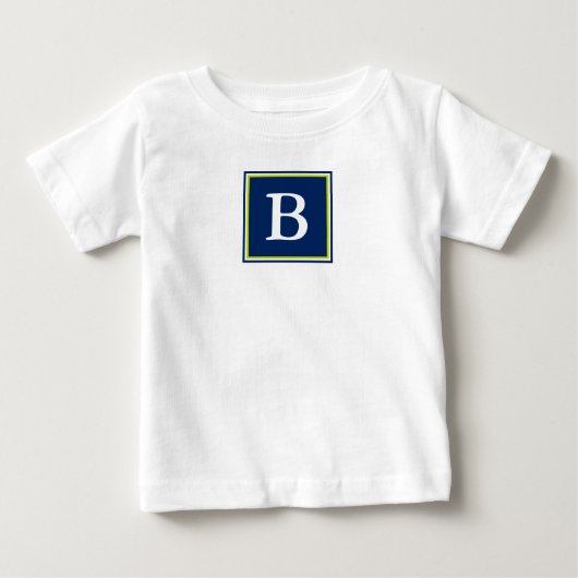 Navy Blue en Lime Green Monogram (Voorkant)