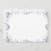 Navy Blue en Mauve bruiloft dank u foto Kaart (Achterkant)