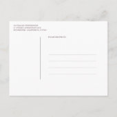 Navy Blue en Mauve Floral Save the Date Aankondigingskaart (Achterkant)