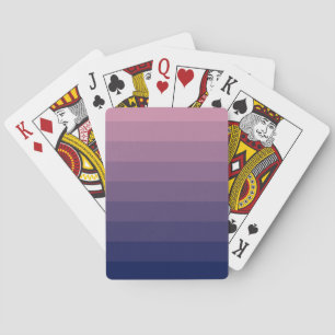 Navy Blue en Mauve Gradient Pokerkaarten