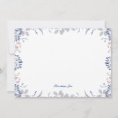 Navy Blue en Mauve - Wil je mijn bruidsmeisje zijn Kaart (Achterkant)