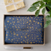 Navy Blue en Metallic Gold Confetti Tissuepapier (Geschenk)