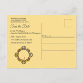 Navy Blue en of Violet met Gold Mandalas Aankondigingskaart (Achterkant)