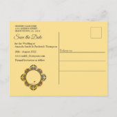 Navy Blue en of Violet met Gold Mandalas Aankondigingskaart (Achterkant)