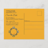 Navy Blue en of Violet met Gold Mandalas Announc Aankondigingskaart (Achterkant)