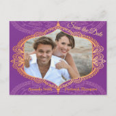 Navy Blue en of Violet met Gold Mandalas Announc Aankondigingskaart (Voorkant)