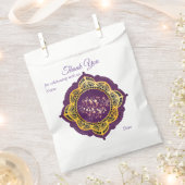 Navy Blue en of Violet met Gold Mandalas Bedankzakje (Geknipt)
